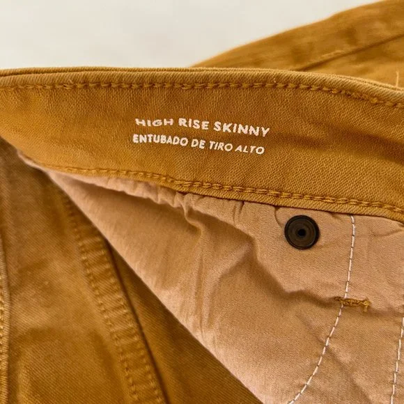 High Rise Skinny jean - Mustard Yellow - Picture 4 of 6